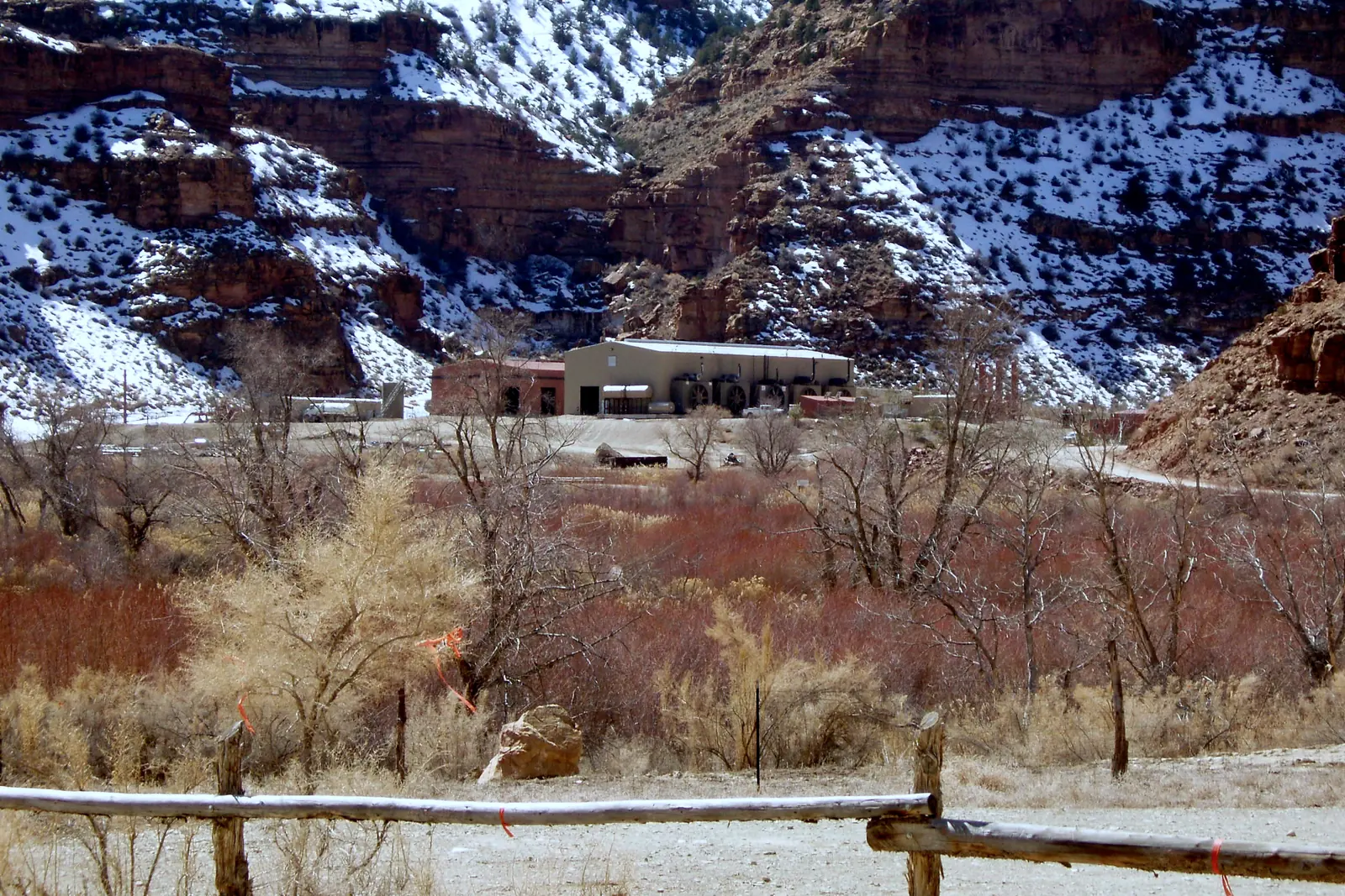 A natural gas compressor station